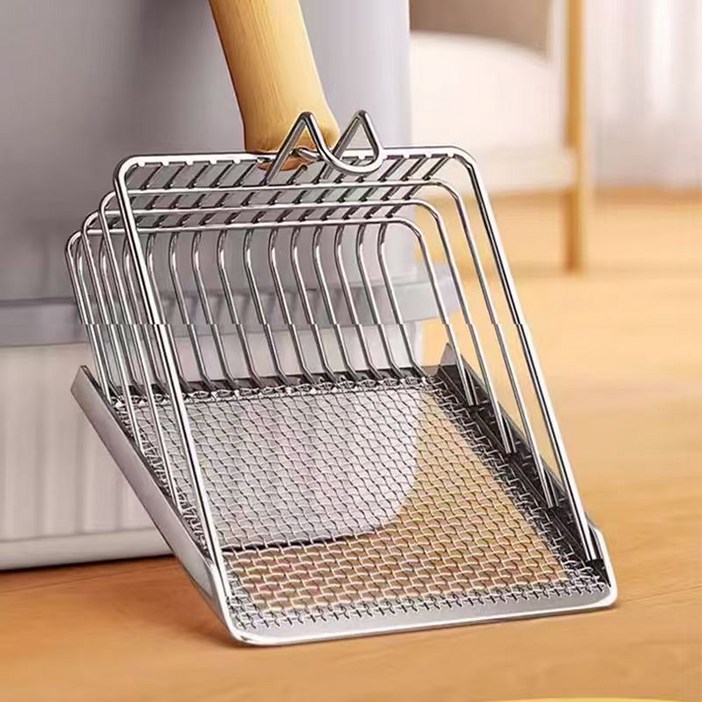 거와스 걸이형 스텐 고양이 모래삽, 1개, 스텐