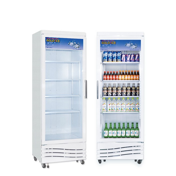청우냉열 CW-370RS 음료수 냉장고 쇼케이스 1등급 업소용 음료 주류 술 꽃 카페