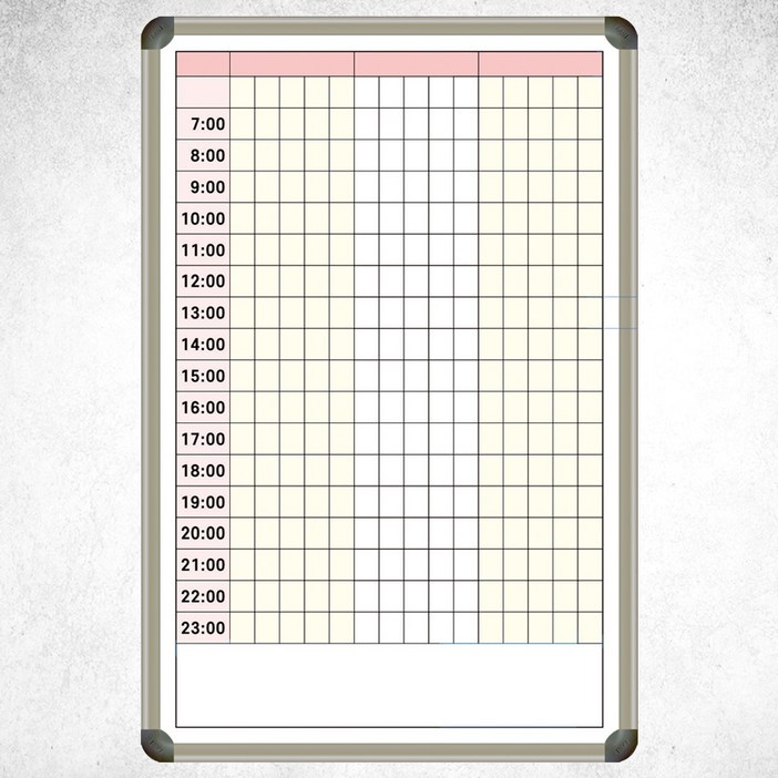 타임테이블 시간표 600×900 회사 가정 게시판 주문제작 맞춤칠판 인쇄칠판 화이트보드