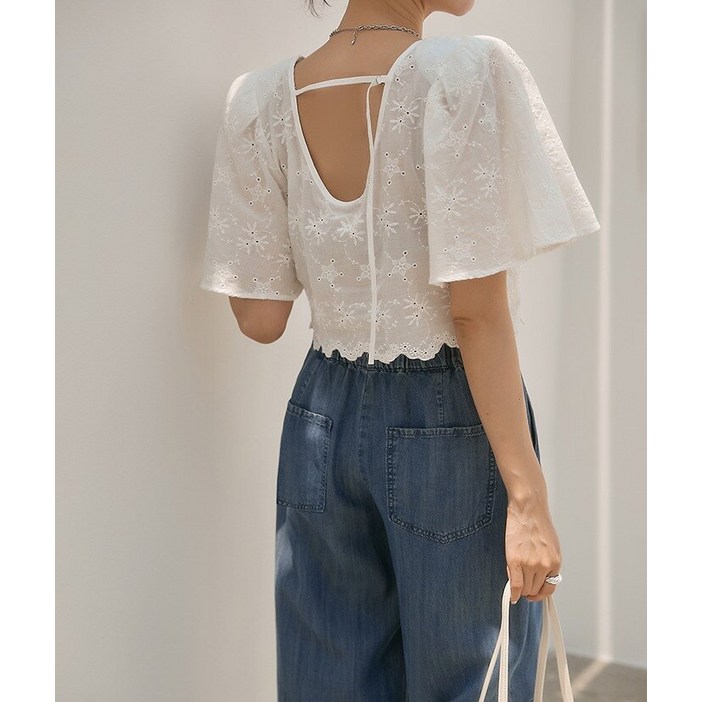 다바걸  브토꽃자수블라우스