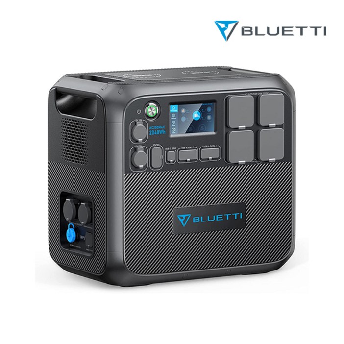 BLUETTI 블루에티 AC200MAX 2200W 2048Wh파워뱅크 초대용량 확장형 보조 배터리 캠핑용 앱 컨트롤 모니터 가능, AC200MAX, 단일색상