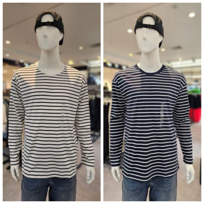 폴햄POLHAM남성 20수 코튼 스트라이프 긴팔티 3컬러 PHF4TS1220