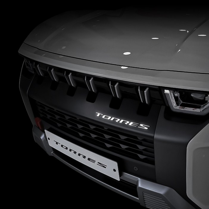 오카 토레스 호환 용품 프론트 레터링 리플렉터 튜닝 반사 스티커, 1세트, 오카 화이트