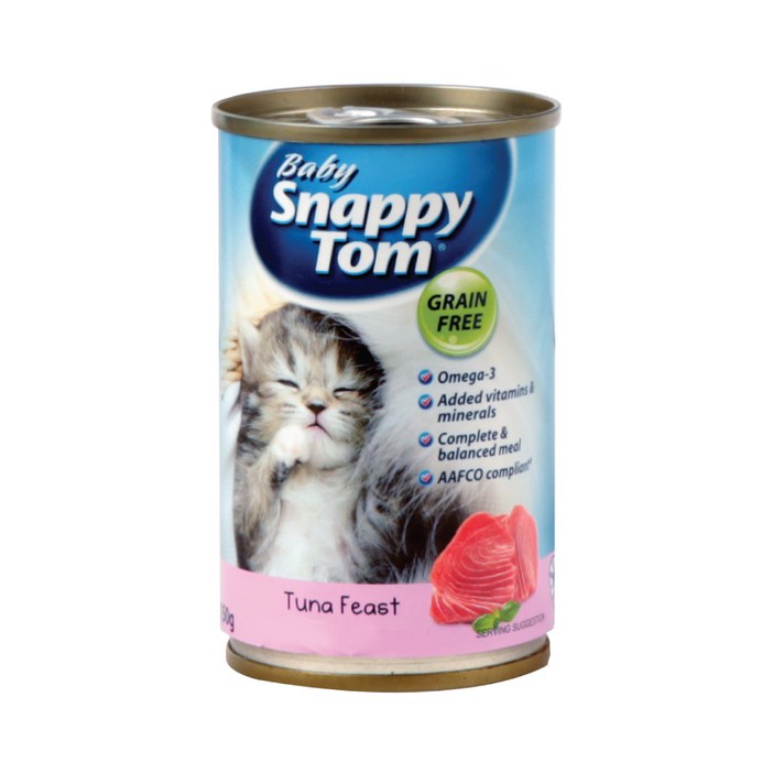 베이비 스내피톰 캣 대용량 고양이 주식캔 습식사료 간식 아기고양이 노령묘 무스타입, 15개, 150g, 참치