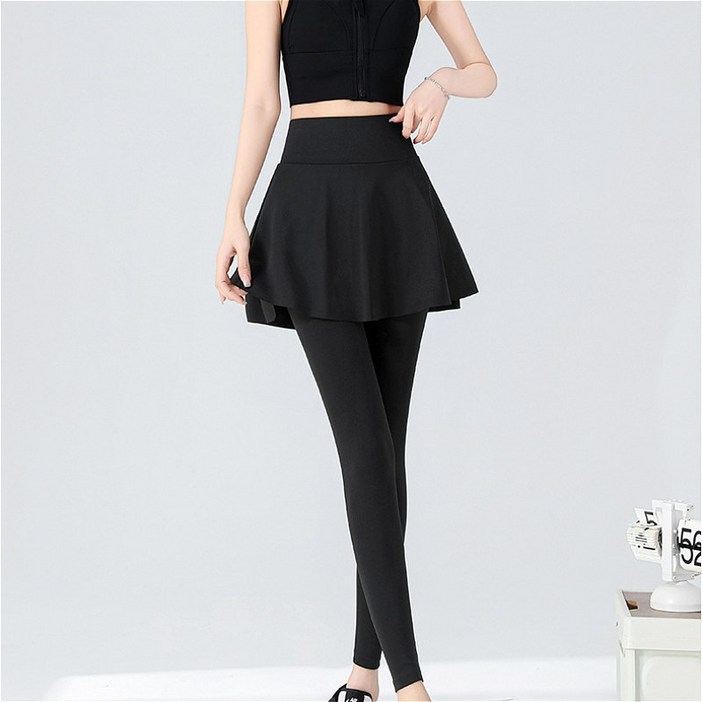 SAHINER 하이웨이스트 치마바지 레깅스 요가 트레이닝 여성 운동복 JBYJK01