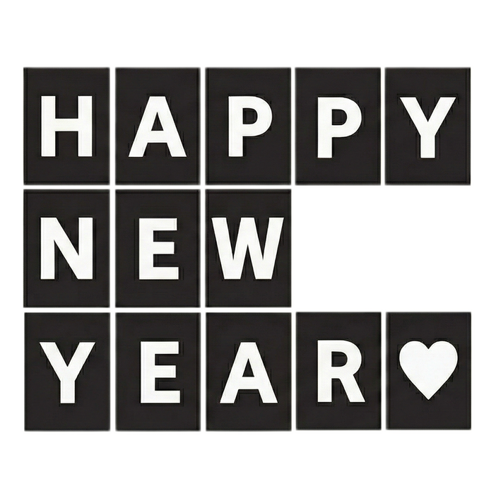 베르트폴 새해 가랜드 플랫카드, 해피뉴이어