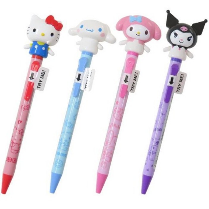 산리오 마스코트 캐릭터즈 바이바이 움직이는 액션 볼펜