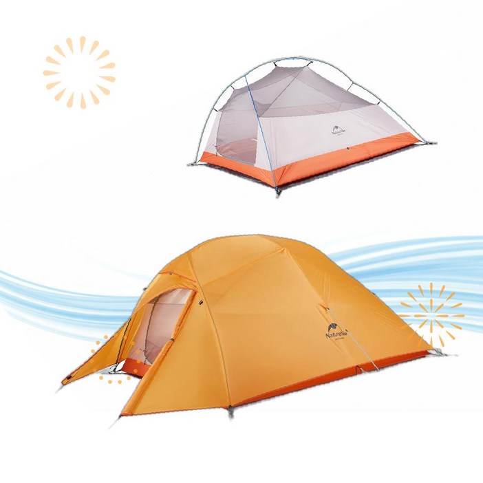 Naturehike 네이처하이크 미니 텐트 클라우드 업 3인용 경량 백패킹 풋프린트 포함 IR