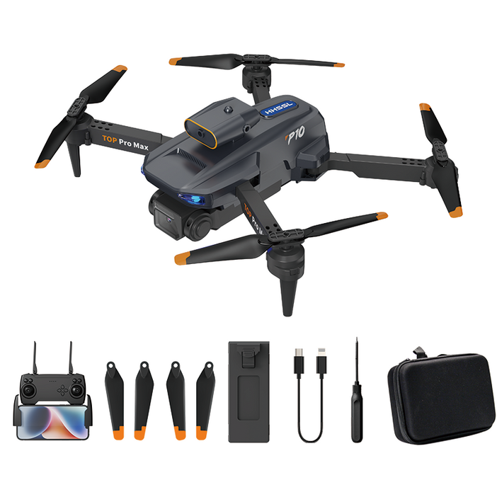 HHSSL 4K 듀얼카메라 자동 장애 회피 접이식 입문용 드론 , 비행시간 30분