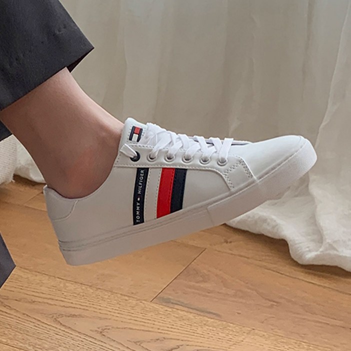 타미힐피거 여성가을신발 여자운동화225 가죽 스니커즈