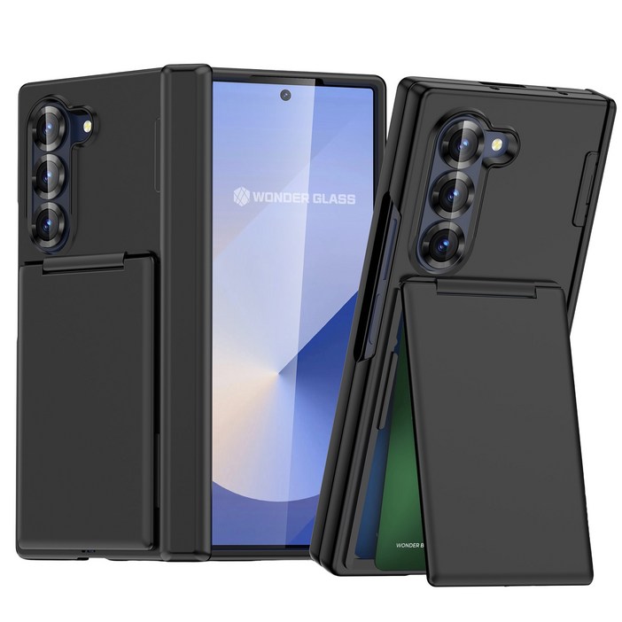 원더글라스 갤럭시 Z폴드5 / Z폴드6 / Z폴드7 힌지보호 플렉시온 카드 수납 스탠드 매트 초슬림 핸드폰 케이스