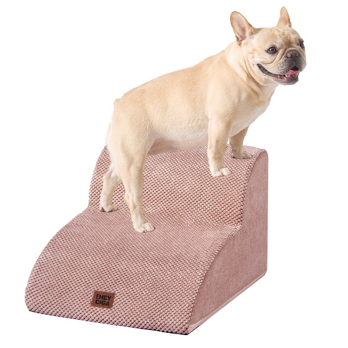 EHEYCIGA 곡선형 쾌적 강아지 계단 논슬립 슬개골보호 애견계단