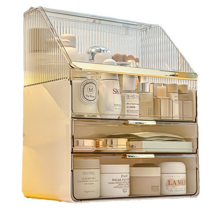 분리 사용가능 미노스토리 NEW 시즌 특대형 3단 화장품정리함 + 브러쉬 보관함 증정