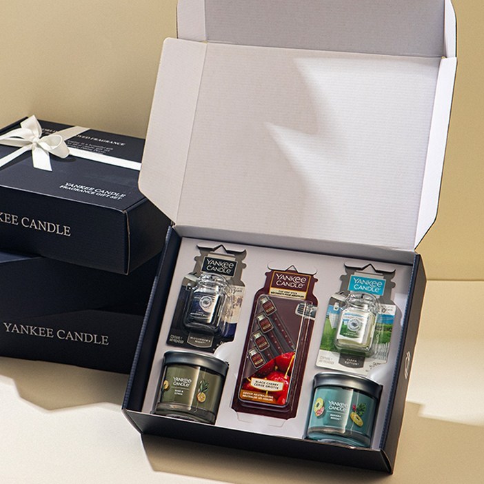 양키캔들 시그니처 텀블러 차량용 방향제 5종 선물세트, 26 레몬 라벤더,비치 워크, 1세트