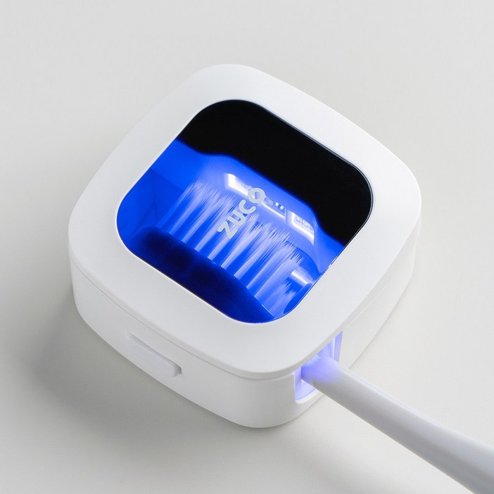주코 휴대용 무선 칫솔 살균기 UVC 히팅 열건조 ZTCR102W, 화이트