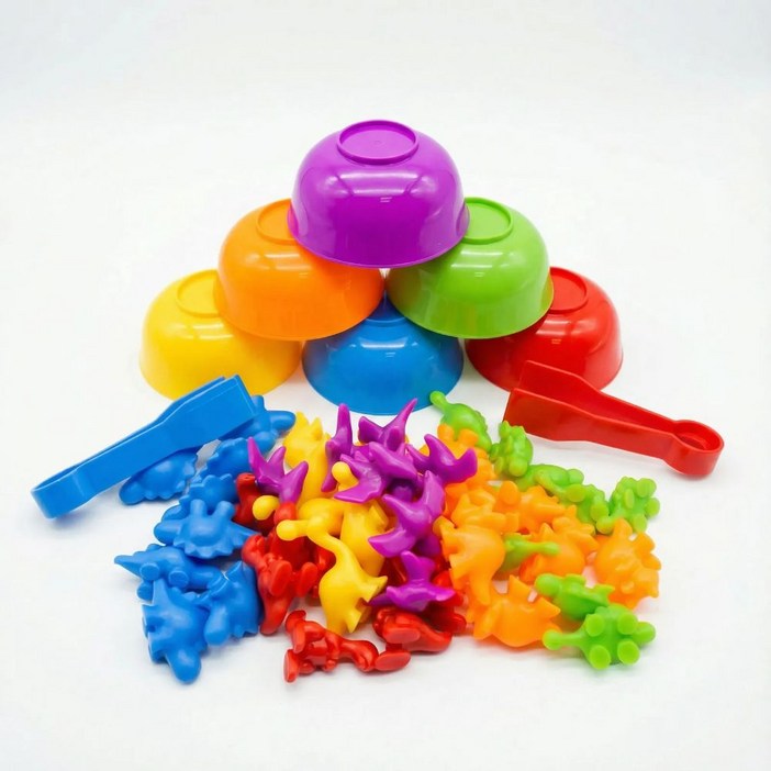 [KC인증] 빌리네집 애니멀 카운팅 장난감 몬테소리 수세기 소근육발달 집게 교구 색깔 컬러 분류놀이