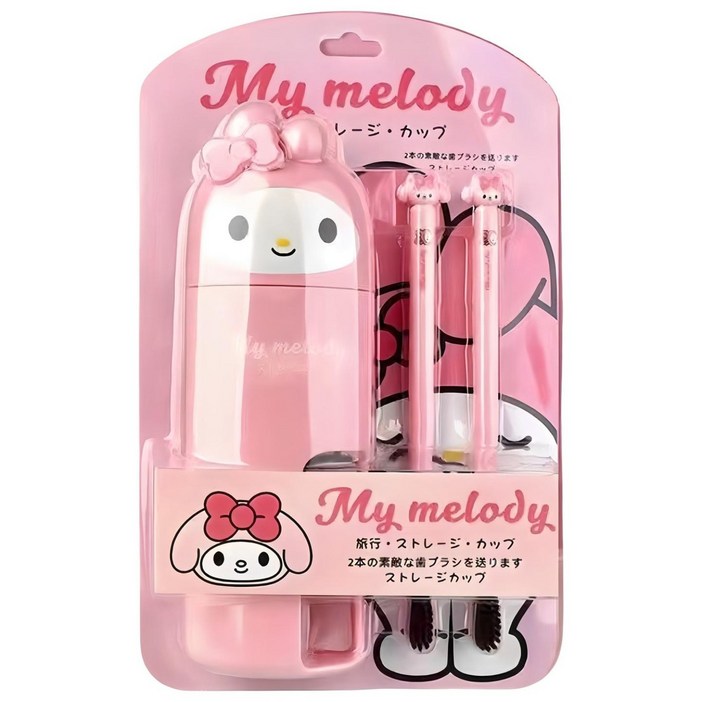 GOYES 산리오 양치컵 칫솔컵 세트 헬로키티 휴대용 칫솔 케이스
