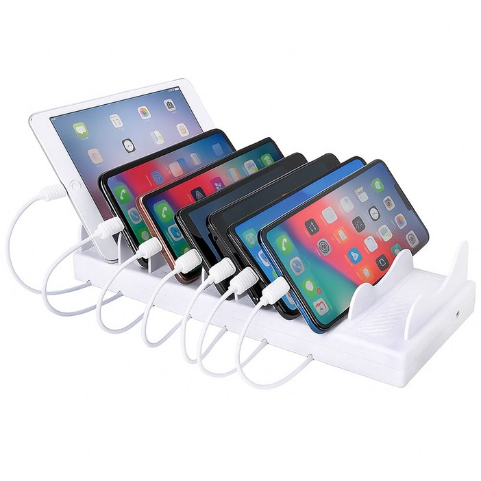 팝폰 7포트 확장가능 테이블오더 타워형 업소용 초고속 멀티충전기 TC71