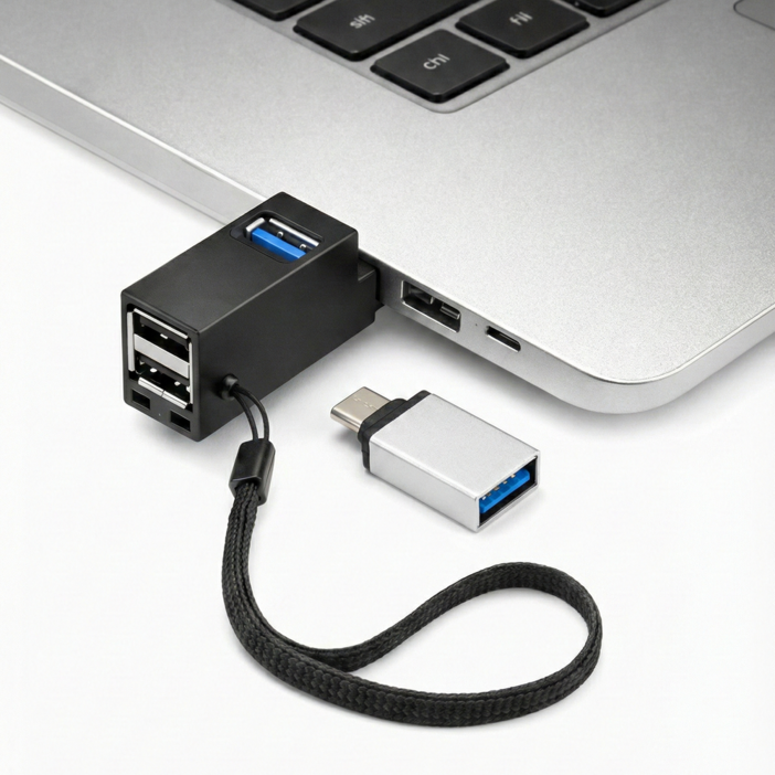 디와이툴즈 USB 3.0 초소형 멀티 허브 3포트 직결형 고속 확장기 노트북 PC용