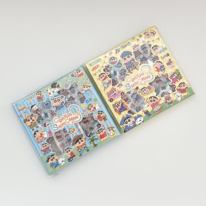아띠엘 짱구 치이카와 먼작귀 캐릭터 스티커 종합 선물세트 다꾸족 폰꾸 다이어리 꾸미기 씰스티커, 1개, 짱구옐로우