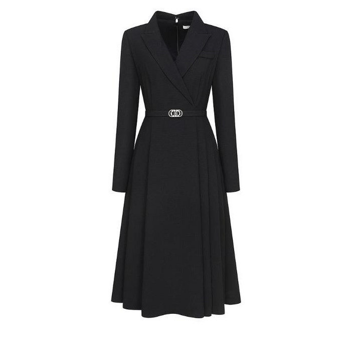 JJ지고트 피크트 라펠 플레어 원피스GR2A0OP801 BCK678 TIB148