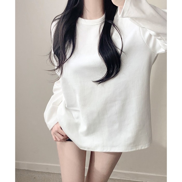 데일리 기본템 박스핏 오버핏 루즈박스 무지긴팔 쭉티