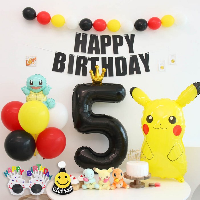 포켓몬 피카츄 풍선 생일파티세트