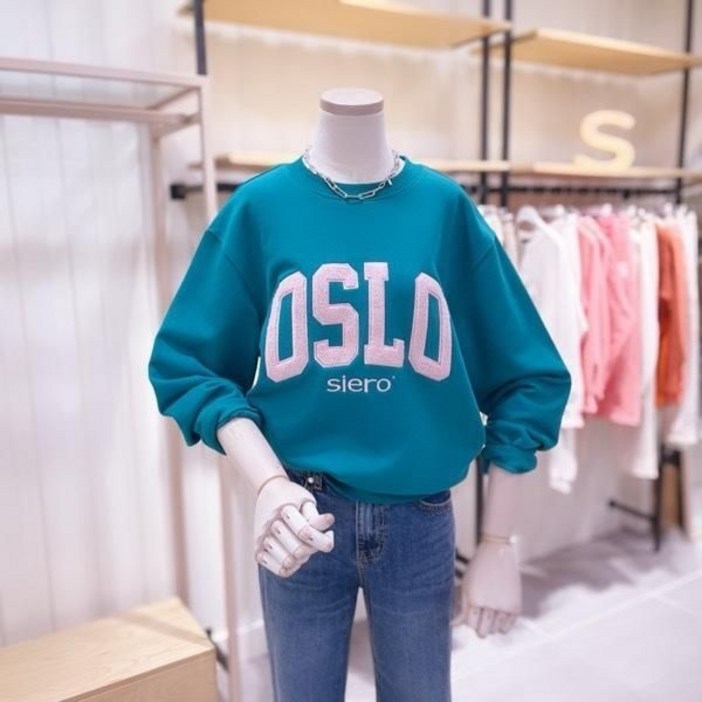 패션플러스시에로SK8TSF422OSLO 로고 맨투맨 티셔츠 할인상품