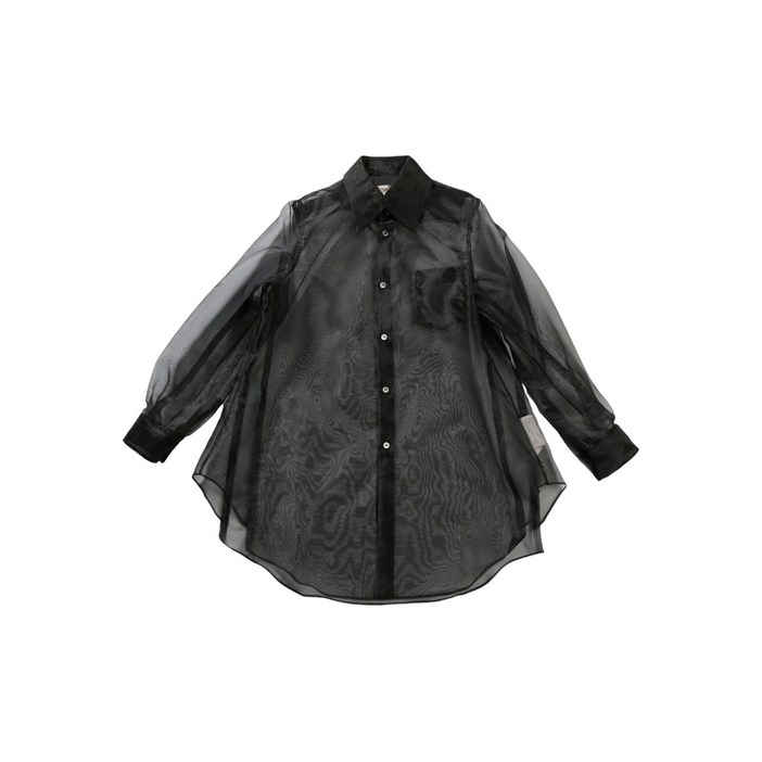 꼼데가르송 semi-sheer shirt