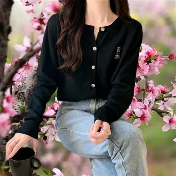 여성복 카디건 스웨터 캐주얼 긴팔