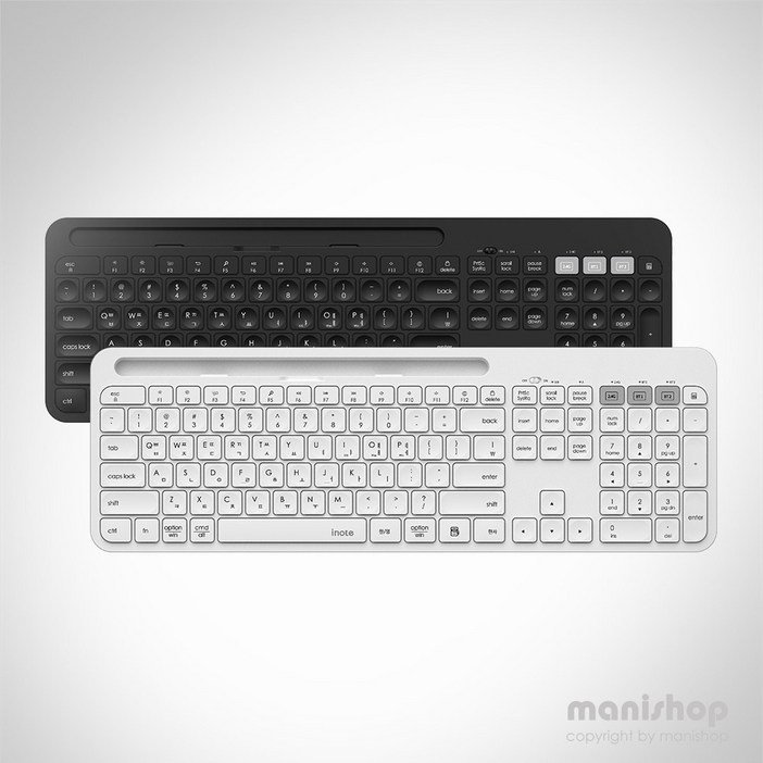 아이노트 K608RB 무선 키보드키스킨 포함멀티커넥트 동시 3대 RF무선 블루투스 스마트폰 태블릿 거치대