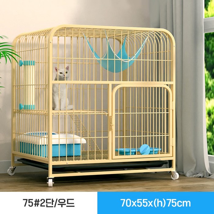 2023 NEW 고양이 켄넬강아지케이지강아 고양이펜스대형견집대형견케이지높이65145CM2단3단4단사각 파이프 펫하우스