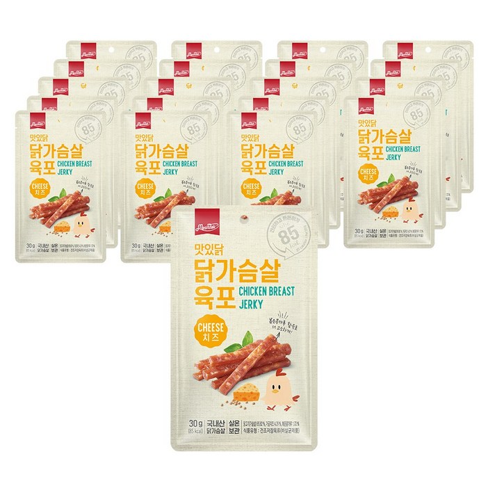 랭킹닭컴 맛있닭 닭가슴살 육포 치즈, 20개, 30g