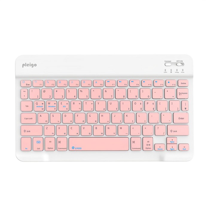 PLEIGO 무선 저소음 휴대용 파스텔 슬림 블루투스 키보드