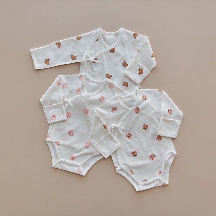 돗투돗 동물친구들 퓨어코튼 신생아 배냇 바디슈트