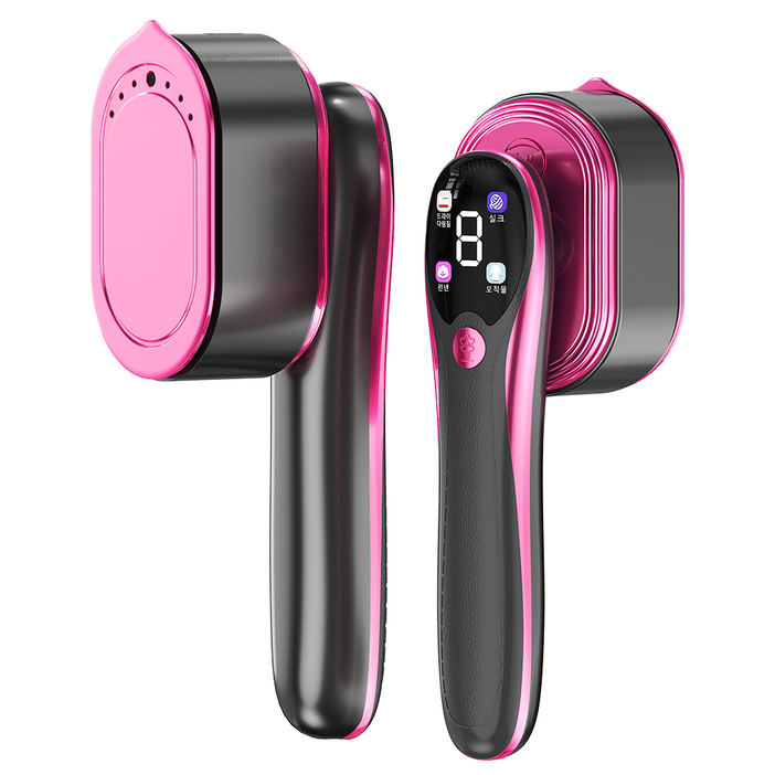 Richmagic 핸디형 스팀 다리미 스탠드 평면식 드라이식 스팀식 올인원 접이식 휴대용 스팀다리미, 그레이