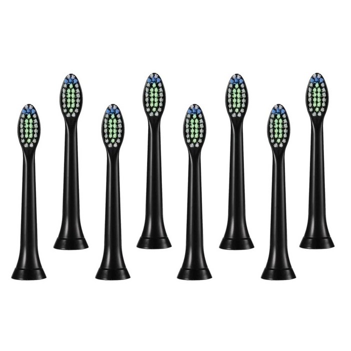 필립스 전용 전동칫솔 호환 리필모 HX9350 HX9351 HX9352 호환 칫솔모 블랙, 8개, 필립스 블랙