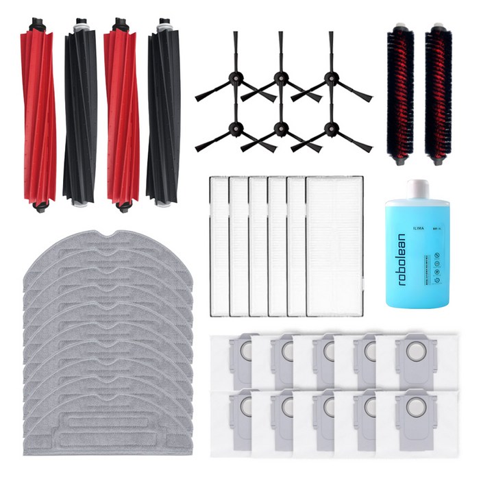 일리마 로보락 S8 Max MaxV Ultra 호환 소모품 패키지 브러쉬 로보락걸레 물걸레 필터 더스트백 세정제, 1개, S8 Max MaxV ultra 1년 패키지