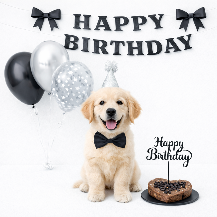 도기머기 강아지 케이크파티용품 세트, 280g, 1세트, 소간칩블랙