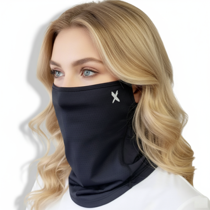 펜타엑스 스포츠 자외선차단 마스크, 2개, 아이스 블랙