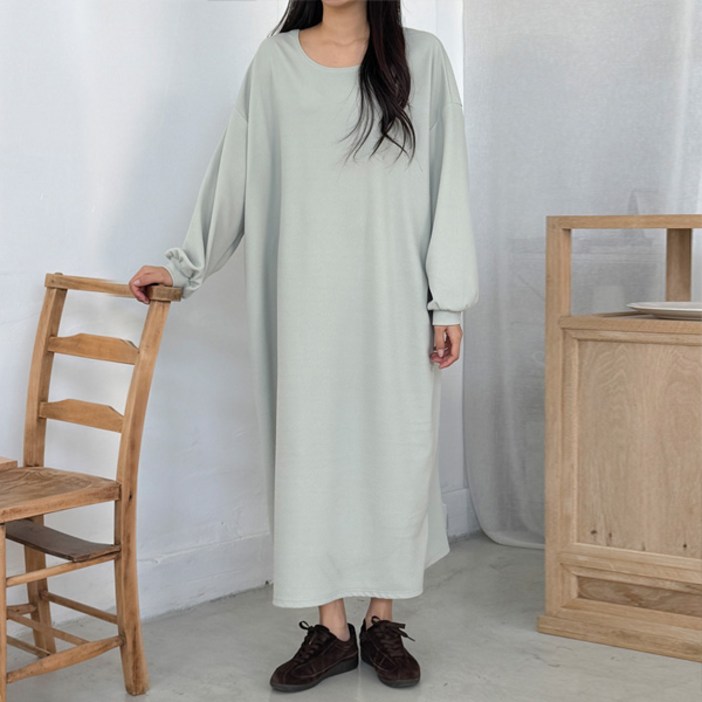 마이쏭 여성 빅사이즈 봄신상 루즈핏 커스틴오버핏롱원피스