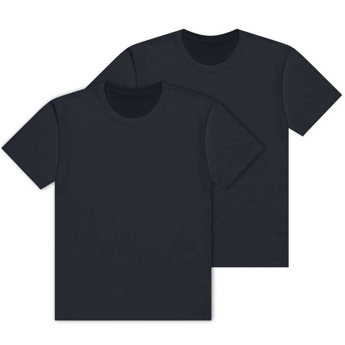 언룩 남녀공용 빅사이즈 무지 라운드 반팔 티셔츠 2XL9XL 2장세트 4color