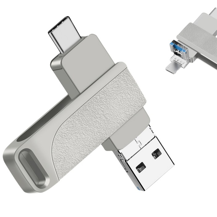 USB3.0 핸드폰 외장메모리 OTG C타입아이폰8핀USB 4in1 메모리