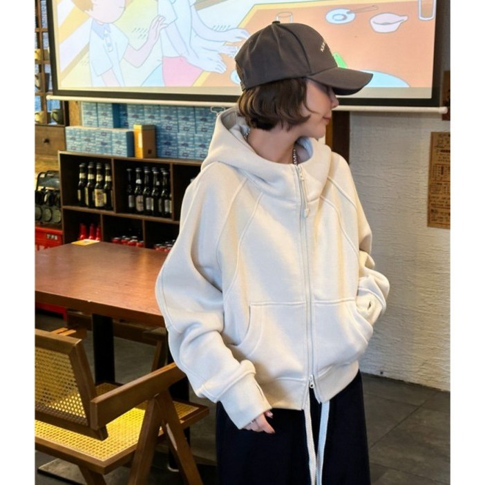 당일발송 박시 더블지퍼 캐주얼 후드집업 3컬러 당일발송 박시 더블지퍼 캐주얼 후드집업 3컬러