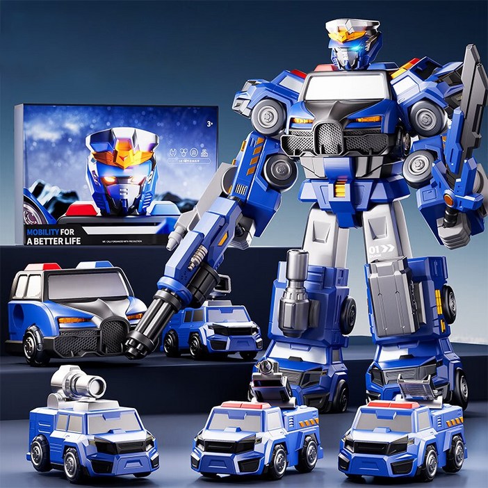 laderive 변신로봇 장난감 자력 융합 다섯 대 차량형 로봇