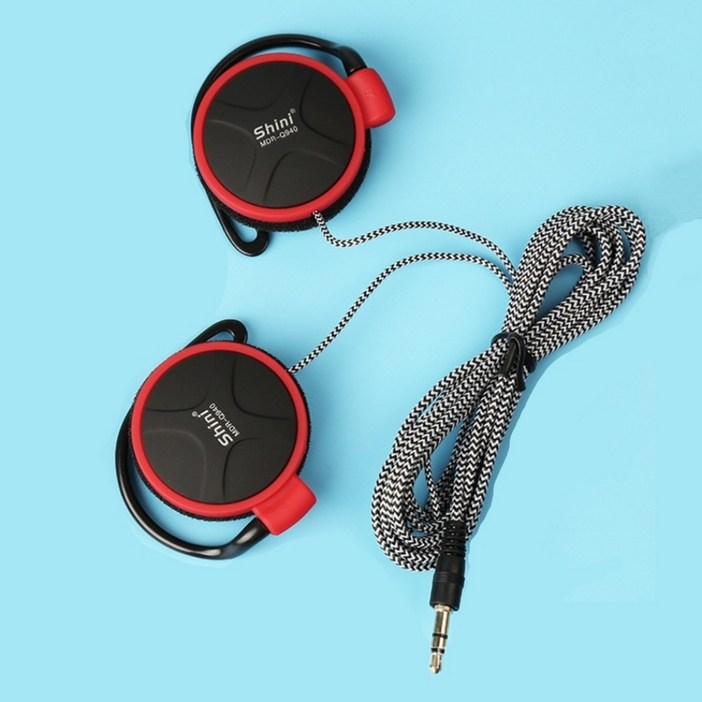 런닝머신 오픈에어 유선 이어폰 헤드폰 AUX타입 귀걸이형 가벼운 스파크제로 2m 선이 긴 이어폰 스펀지 스폰지 전기리스 달리기 런닝 러너 헬스장 피트니스 다이어트 MDRQ940