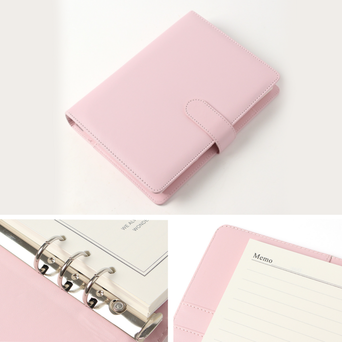 유치원 교사 수첩 회사 직장인 업무 6공 시스템 다이어리 학생 유선 노트 일기장 A5핑크