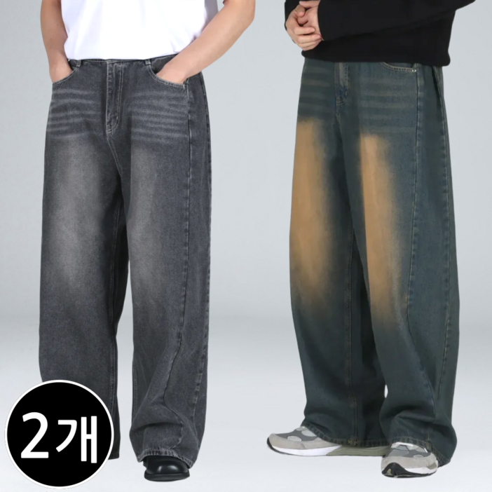 11 남자 청바지 빅사이즈 와이드 데님 팬츠 64682