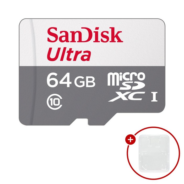 샌디스크 마이크로SD카드 울트라 SDSQUNR  SD카드 케이스