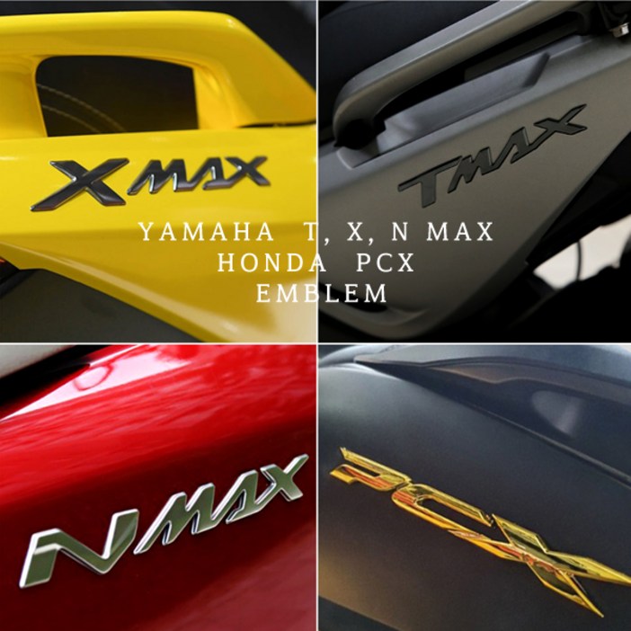 야마하 T X N MAX 혼다 PCX 이니셜 엠블럼 바이크 스쿠터 엠블럼, C타입NMAX03.골드, 1개